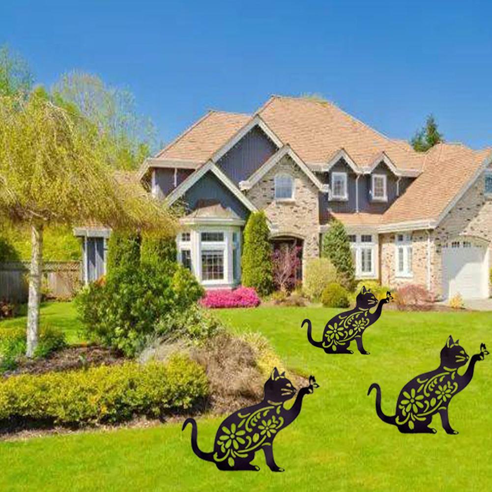 Cat Shape Acrylic Statue for Outdoor Garden Decor
