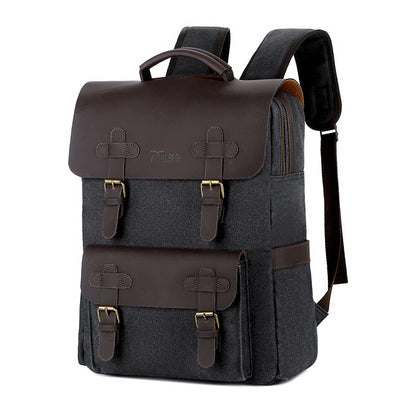 Men's Canvas Casual Outdoor Travel Backpack for Laptops