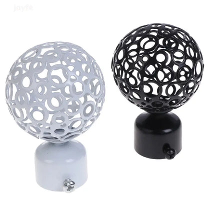 2pcs Iron Curtain Rod Finials - 22mm & 28mm Diameter