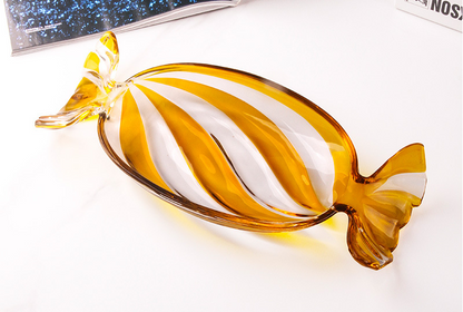 Creative Crystal Glass Fruit Bowl for Home Use