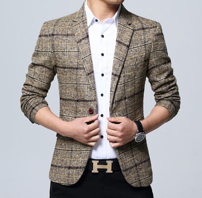 Men's Slim Fit Casual Blazer for Youth Fashion Wear