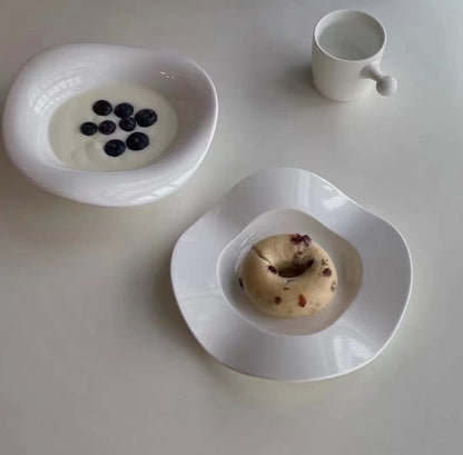 Ceramic Dish Set for Snacks and Seasoning Plates