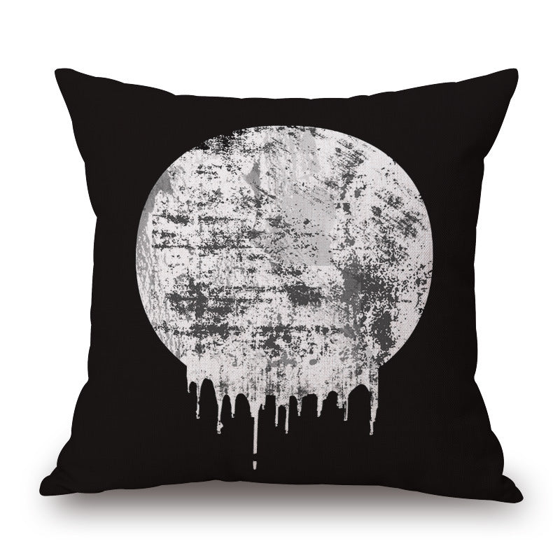 Black and White Impression Painting Pillowcase