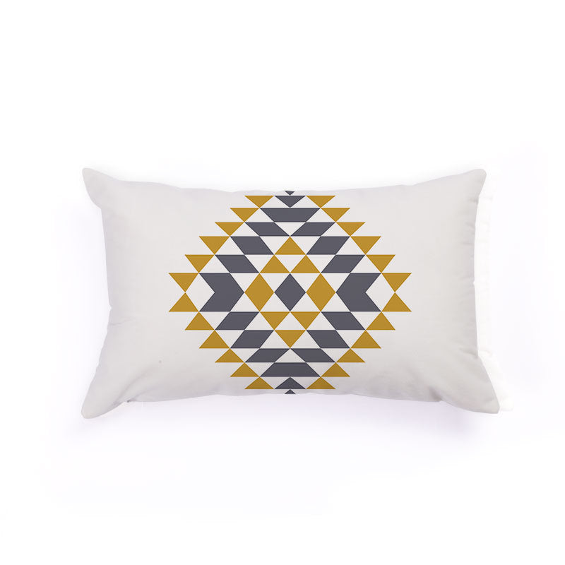 Nordic Geometric Elk Flag Custom Plush Pillow