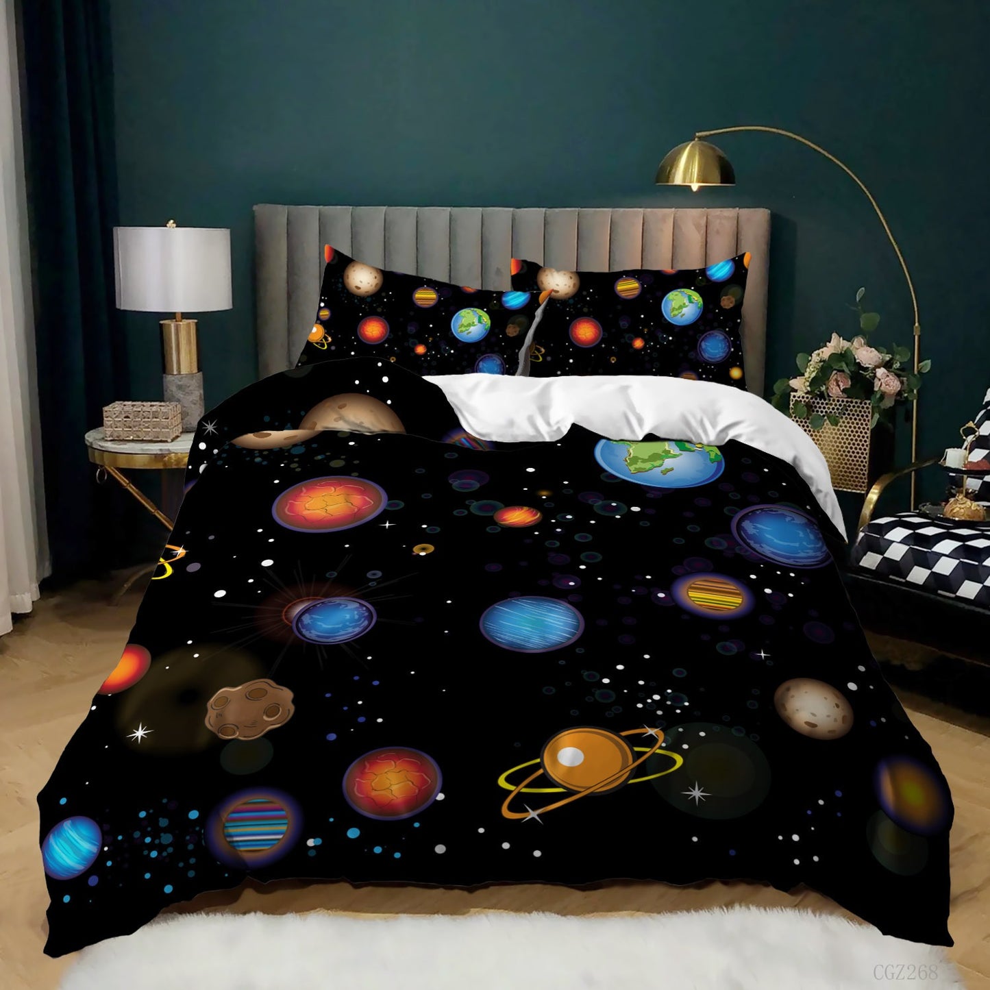 Spaceship Rocket Down Quilt Cover Set