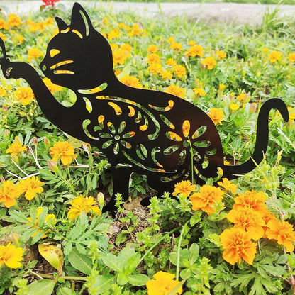 Cat Shape Acrylic Statue for Outdoor Garden Decor