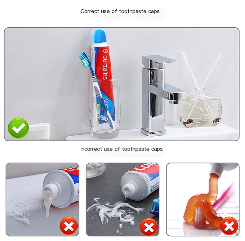 Colorful Self-Sealing Toothpaste Cap for Hygiene