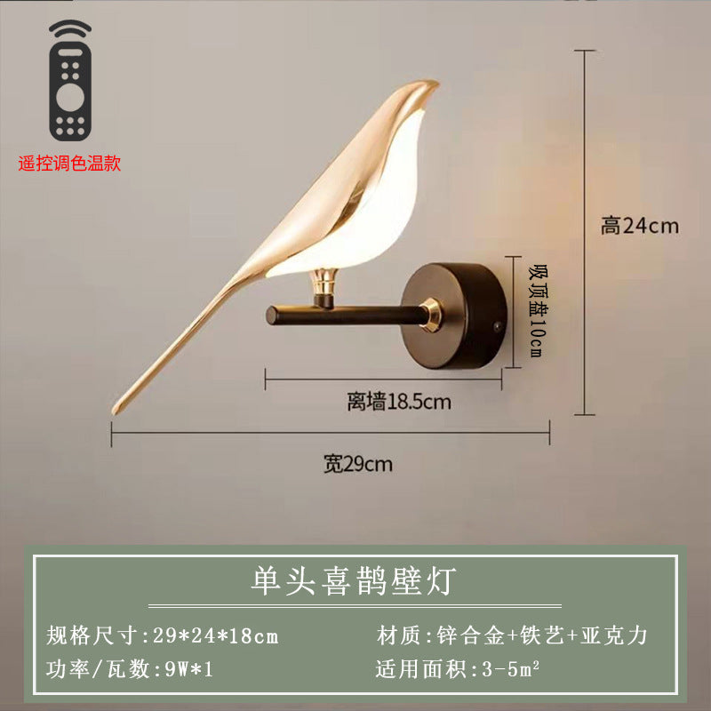Modern Minimalist Creative Bird Wall Light for Home