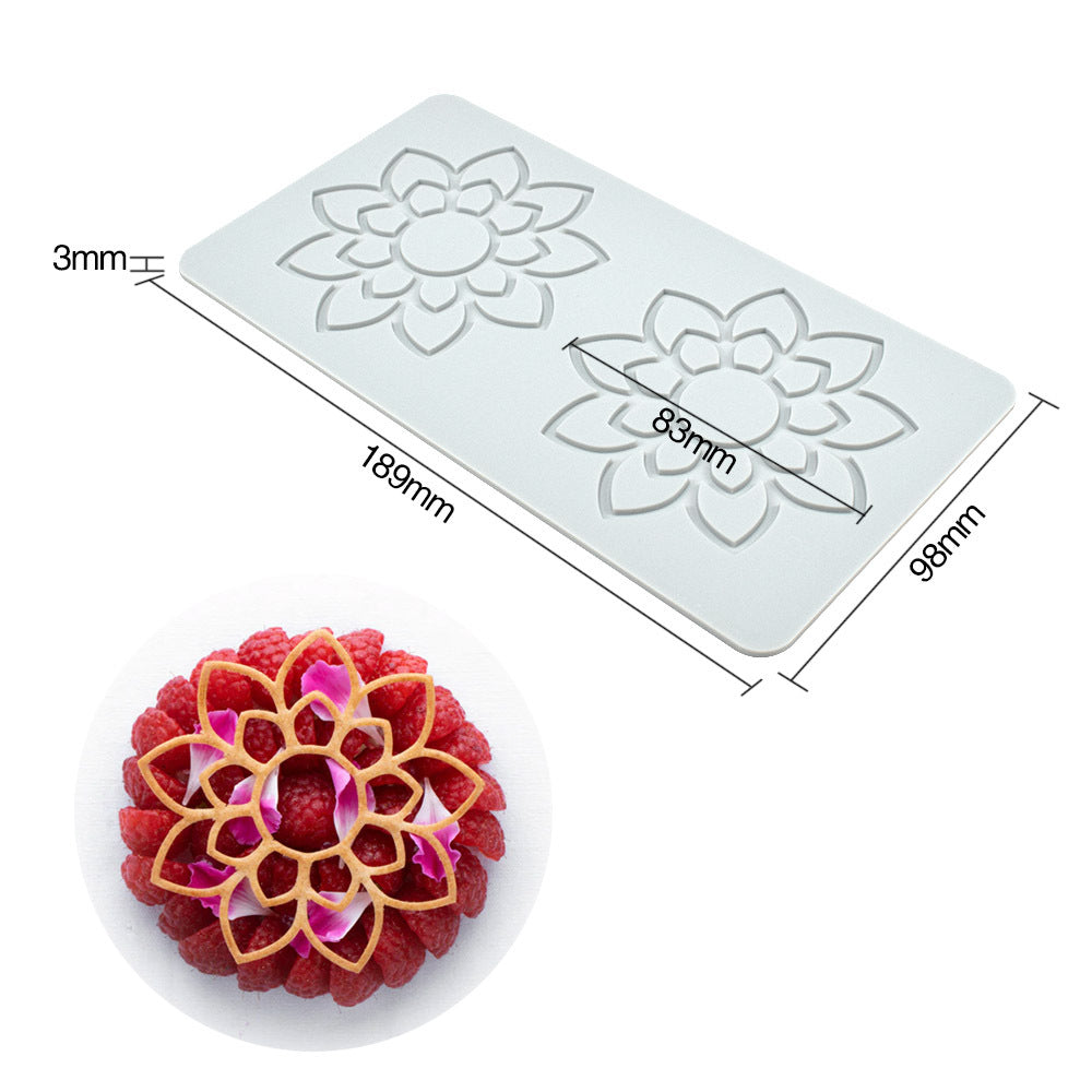 Pineapple Fruit Crisps Silicone Lace Mat for Baking