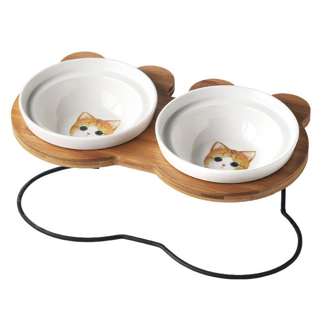Ergonomic Cat Dining Stand