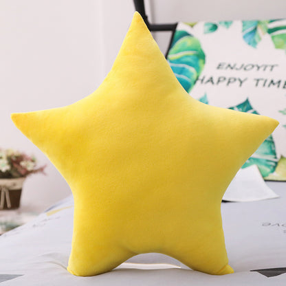 Five-pointed Star Plush Lumbar Pillow for Car