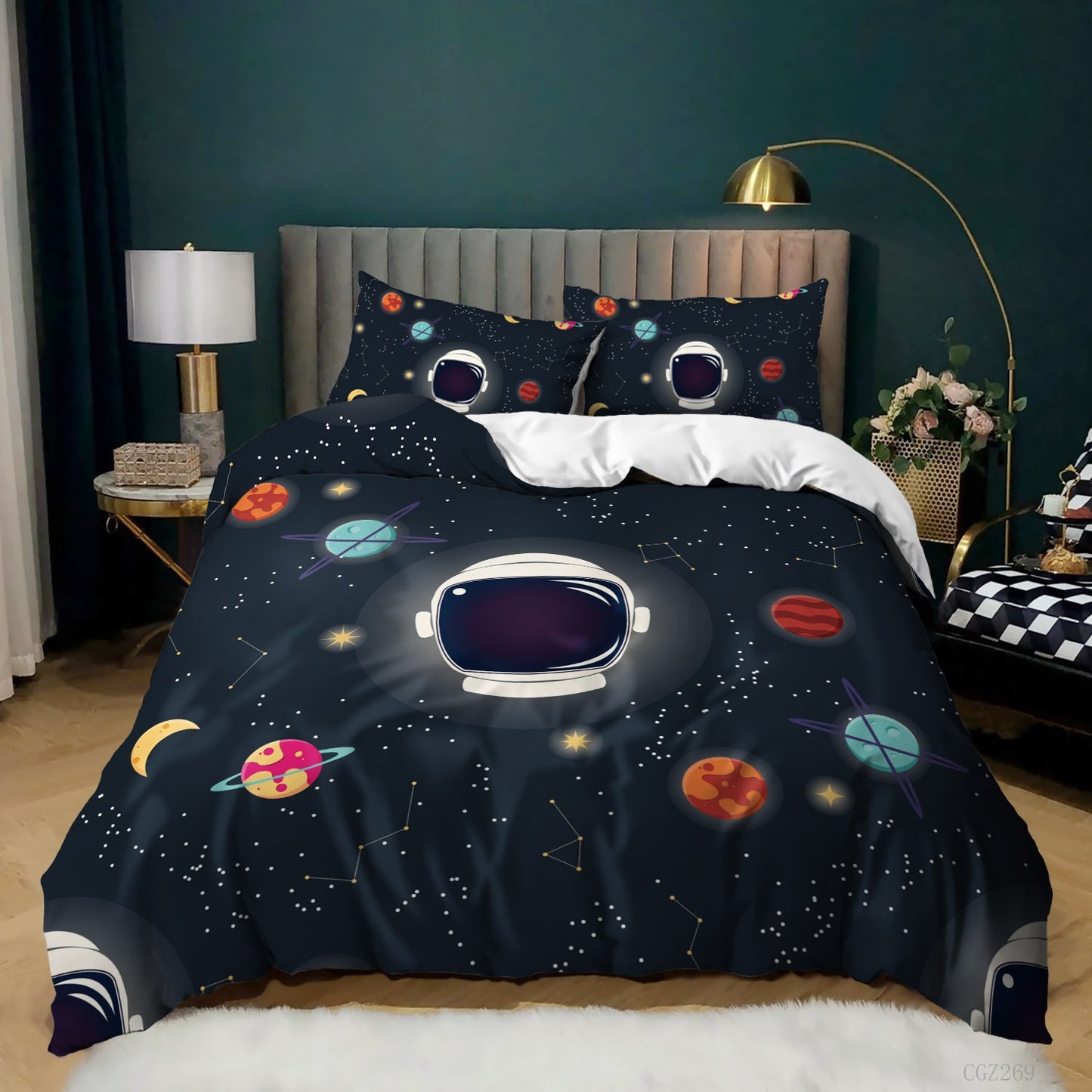 Spaceship Rocket Down Quilt Cover Set