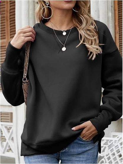 Cotton Simple Color Sweater for Versatile Styling