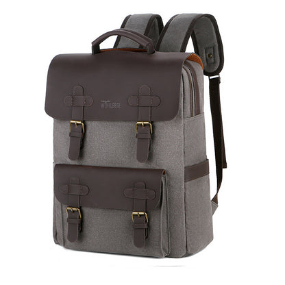 Men's Canvas Casual Outdoor Travel Backpack for Laptops