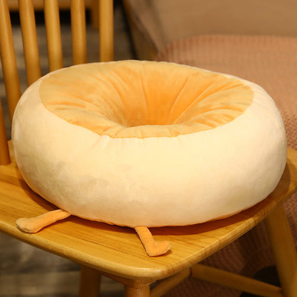 Plush Toast Bread Floor Chair Cushion for Home & Office