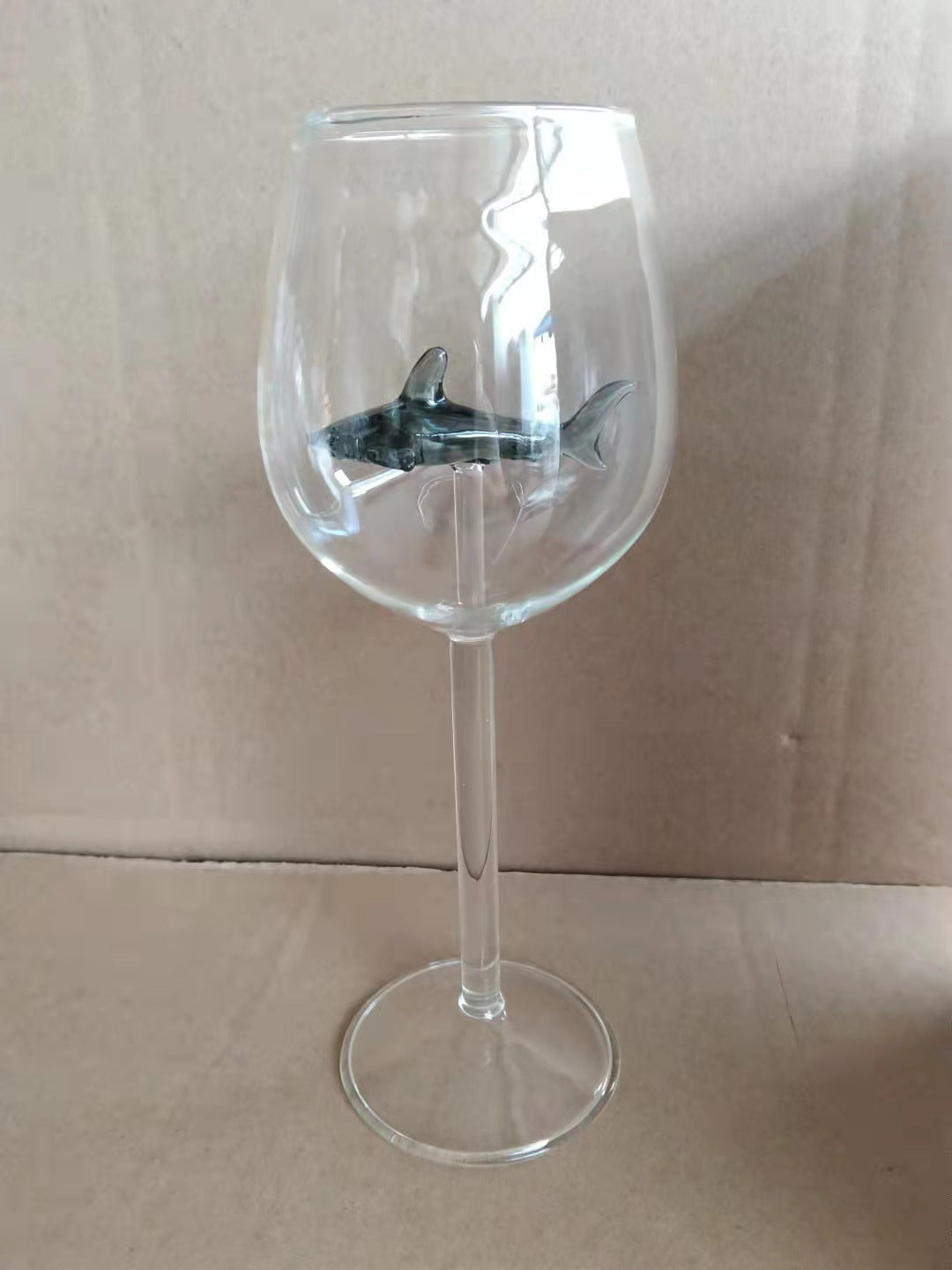 Creative Shark High Wine Glass with Octopus Design